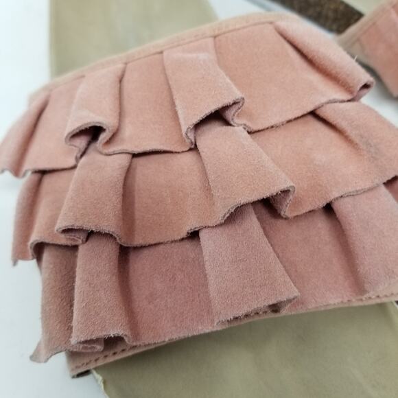 American Eagle Outfitters Slides Sandals Flip Flops Pink Leather Women's Size 11 - Picture 6 of 10